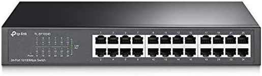 TP-Link 24-Port 10/100Mbps Desktop/Rackmount Unmanaged Ethernet Switch, 10/100Mbps RJ45 ports, Auto MDI/MDIX, Metal Casing, Support Auto MDI/MDIX, Energy Power Saving, Plug & Play (TL-SF1024D)