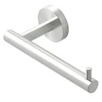 Sayayo Toilet Roll Holder Wall Mounted Toilet Paper Holder SUS304 Stainless Steel for Bathroom Kitchen, Loo Tissue Roll Holder Round Base Style Brushed Nickel, EGYT6130-LS