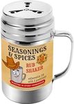 CUSINIUM 14 oz Seasonings Spice Shaker - BBQ Dry Rub Shaker - Cooking Dredge with Adjustable Fan-Style Lid and Handle