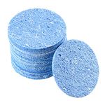 uxcell Soldering Sponge 55mmx2mm for Iron Tips Cleaner Round Blue 20pcs