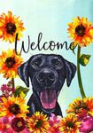 Black Labrador - Best of Breed HHS Welcome Garden Flag