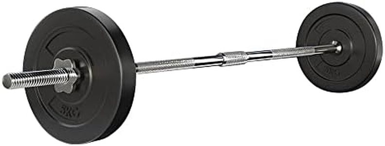 Everfit 18kg Barbell Set Weight Plates Bar Lifting Bench 168cm Home Gym Workout