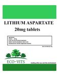 Maximum Strength Lithium ASPARTATE 20mg (60 tabs) Emotional Wellness Behavior