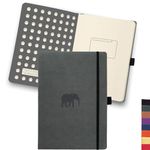 Dingbats* Wildlife Dotted Journal A5 - Vegan Leather Hardcover, Ideal for Work, Travel - Pocket, Elastic Closure, Bookmark