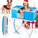 Proshine Portable Dog Bathtub, Effortlessly Adjust Height, Elevated Foldable Wash Station for Bathing Shower Grooming, Indoor & Outdoor, for Medium to Large Size Dogs