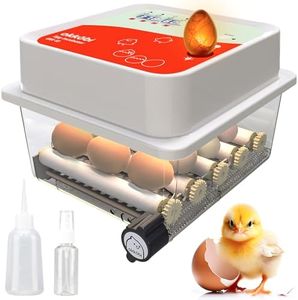 OKKÖBI OBI-12 Incubator for Hatching Eggs – 12 Eggs, Easy to Use, Stable Temperature & Humidity Control with Eggloo Insulation - Orange