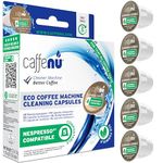 Nespresso Compatible Cleaning Pods. 5 Eco Nespresso Cleaner Capsules. Improved Coffee Flavour. For Nespresso Originaline, Use with Nespresso Descaling Kit.