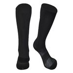 hakugoo Kids Soccer Socks Knee High Socks 7-10 Years Baseball Socks Softball Socks for Youth Boys Girls Toddler Black 2 Pairs (M)