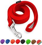 AMAGOOD 6 FT Puppy/Dog Leash, Strong and Durable Traditional Style Leash with Easy to Use Collar Hook,Dog Lead Great for Small and Medium and Large Dog(Red,1" x 6 Feet)