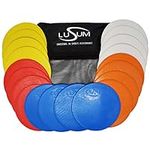 Lusum Set of 20 Full Sized Pro Non Slip Flat Rubber Round Sports Marker Discs