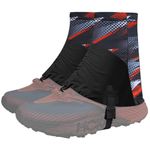 Danuosie Trail Gaiters, Waterproof Low Shoe Protectors, Sandproof Adjustable Boots Protectors for Hiking & Running - Prevents Debris in Shoes