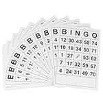 TOYANDONA 60Pcs Bingo Game Card Bingo Card Sets Disposable Bingo Card for Schools Large Group Games (White)