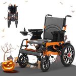 All Terrain Electric Wheelchair,Lightweight Electric Wheelchairs for Adults,25 Miles Foldable Power Wheelchair with Removable Battery,Portable Motorized Wheelchair for Seniors,Travel Size (8005)