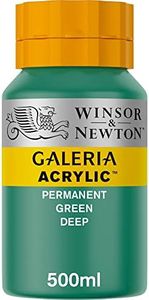 Winsor & Newton, Galeria Acrylic, Permanent Green Deep, 500ml