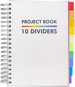 Pukka Pad B5 Subject Notebook with 10 Repositionable Dividers for Organization – 400 Perforated Pages of 80GSM Paper – 200 Sheet Notebook for School, Office, and Home – White, 7.48 x 9.84in