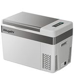 BougeRV 12 Volt Refrigerator 12V Car Fridge 30 Quart(28L) Portable Freezer Compressor Cooler 12/24V DC 110~240 Volt AC for Truck Van RV Camper SUV Travel Camping Road Trips Tailgating -8℉~50℉(Grey)