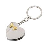 occasion the perfect gift shope Metal Keychain (Silver_Couple _14)