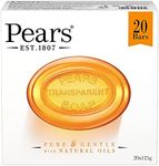 Pears 20 Bars Transparent Soap 20X125g Pure & Gentle With Natural Oils