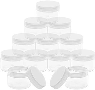 BELLE VOUS Contenant Cosmetique Vide Transparent (Lot de 12) - 150 ml - Pot Vide Plastique Rond avec Couvercle Vissé - Pour Voyage, Crèmes, Lotions, Maquillage - Étanche et Hermétique