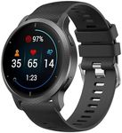 Wanme Strap for Garmin Vivoactive 4 /Venu 2 /Venu 3, 22mm Silicone Quick Release Replacement Wristband for Garmin Vivoactive 4