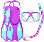 Kids Mask Fins Snorkel Set, Dry Top