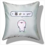 Vendola Gift for Girlfriend Boyfriend Believe for Your Long Distance Relationship Printed Cushion Cover - Gift for Boyfriend Girlfriend (16X16 Inches with Filers)