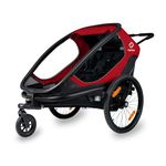 Hamax Outback Twin Child Bike Trailer: Red/Black