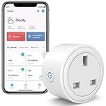 SURFOU Smart Plug Timer Socket UK with Energy Monitoring, Alexa Plug Works with Amazon Alexa, Google Home and SmartThings, App Remote / Voice Control, Wifi Smart Life Timer Plug, 13A, White