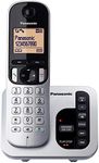 Panasonic DECT Digital Cordless Phone with Answering Machine and 1 Handset (KX-TGC220ALS) Silver & Black