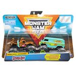 Monster Jam, Official Scooby Doo Vs. Mysterty Machine Die-Cast Monster Trucks, 1: 64 Scale, 2 Pack - Multicolor