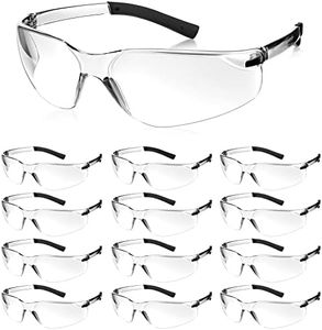 Queekay 12 Safety Glasses Impact UV Scratch Glasses Bulk Eye Protection for Men and Adolescents Working Lab Construction Science(Clear)