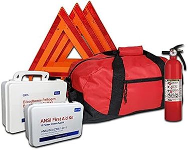 Safety and Trauma Supplies All-in-One NEMT Kit DOT OSHA Compliant with Kidde 2.4lb UL Rating: 1A10BC Fire Extinguisher, Model FA110G
