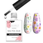 Makartt 15ML Nail Foil Glue Gel for Foil Stickers Nail Transfer Tips Manicure Art DIY UV LED Lamp Required Soak Off Nail Transfer Gel Foil Nail Glue