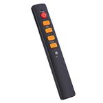 6 Buttons Learning Remote Control, Smart Controller Simple Function Integrated Buttons Universal TV Audio Video Content and Devices Replacement Remotes Household Accessories(Black)