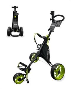 Caddytek Golf CaddyLite 11.5 V3 Superlite Deluxe Push Cart Black/Green