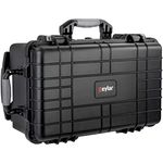 Eylar 22" Carry-On Travel Roller Gear, Camera, Drones, Tools, Equipment Hard Case Waterproof with Foam Black