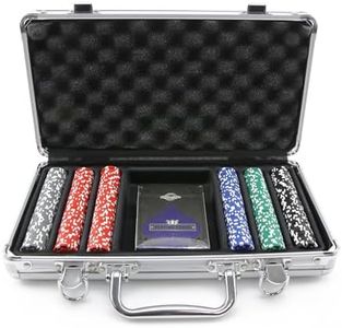 Versa Games 300 Piece 2g Mini Striped Poker Chip Set - Mini Poker Chip Set for Poker, Casino Games, Board Games and More