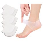 VivoFoot 3 Pairs Gel Heel Protectors, Silicone Heel Cups, Blister Prevention Ankle Protectors & Heel Sleeves, Heel Pain and Cracked Heels Relief for Men and Women