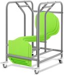 Landhoow The Surf Storage Rack Stores 10 Portable Lap Desks, Classroom Furniture, Flexible Seating, Silver, 26.77 x 16.54 x 19.49 Inches