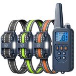 Heaflex Shock Collar with Remote, Dog Training Collar, 4 Training Modes with Beep, Vibration, Safe Shock, Led Light, 2600ft, Rechargeable for 3 Dogs, Small Medium Large