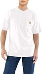 Carhartt Men's Big & Tall Workwear Pocket Short Sleeve T-Shirt Original Fit K87,White,4X-Large