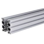 2PCS 20 Series T Slot 2060 Aluminum Extrusion Profile 37.4'',European Standard Anodized Linear Rail for 3D Printer Parts and CNC DIY 1000mm Silver(37.4inch)