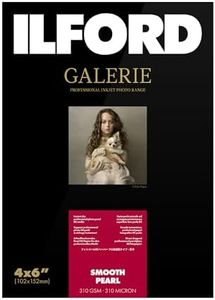 ILFORD Galerie 4x6” (100 Sheets) Smooth Pearl Instant Dry Archival Photo Inkjet Paper 12mil / 310gsm for Dye and Pigment Ink Printers, Color and Black and White, Made in Germany
