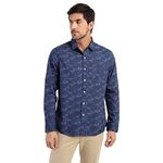 Levi's Men's Printed Slim Fit Shirt (32907-0359_Dark Blue S)