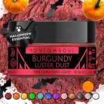 MONÉGASQUE Burgundy Luster Dust Edible Glitter for Drinks 7g – Premium Red Halloween Sprinkles for Baking - Red Edible Sparkle Glitter Bomb - Burgundy Glitter for Cake - Burgundy Edible Dust for Food Coloring