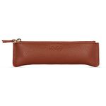 Londo Zippered Genuine Leather Pen and Pencil Case (Brown) (OTTO250)