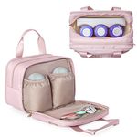 Fasrom Wearable Breast Pump Bag with Cooler Compatible with Elvie Hands-Free Pumps and Medela Pump in Style, Portable Pump Carrying Case for Working Moms, Pink (Bag Only, Patent Pending)