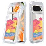 CYRILL UltraSheer Compatible with Google Pixel 9 / Pixel 9 Pro Case Clear, Sunset Beach Cute [Shock-Absorbent] [Anti-Slip] Bumper Phone Case for Pixel 9 Pro / 9 (2024) - Clear Sunset Snooze