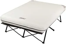 Coleman Camping Cots for Adults with Camping Air Mattress, Folding Air Mattresses Set, Battery-Operated Pump & Side Table for Outdoor Comfort