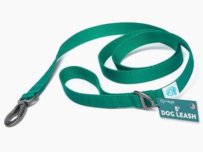 Embark Adventure Dog Leashes - Colorful, Strong, and Sturdy Dog Leash for Small, Medium, and Large Breed Dogs (Green, 5 Ft)